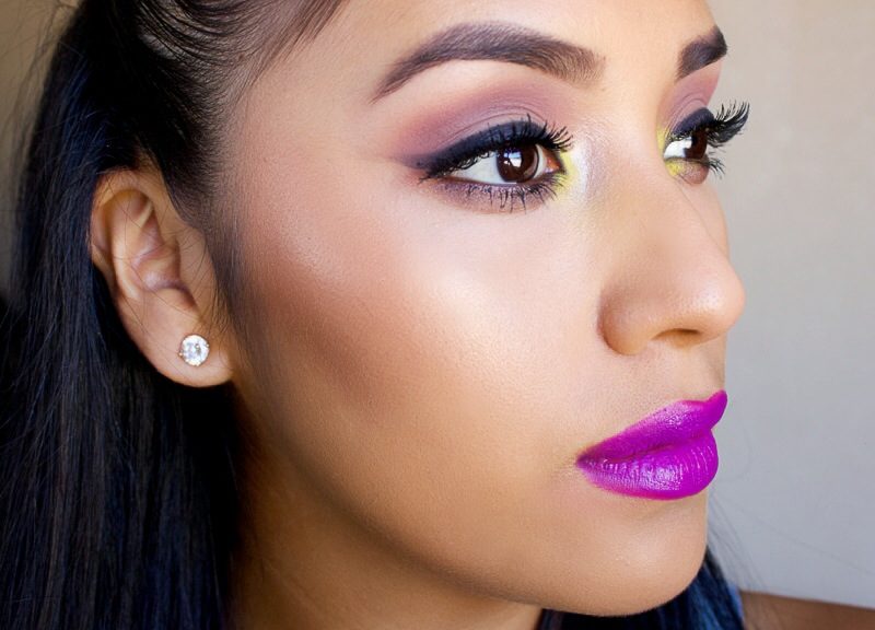 Dewy Summer Makeup Tutorial: Heroine by Mac + Naked 3 + pop of color | Purple lips