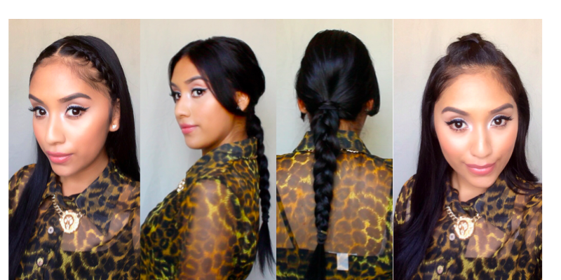 3 Easy Kim Kardashian Braided Hairstyles | Back to School Hair Ideas + Bloopers