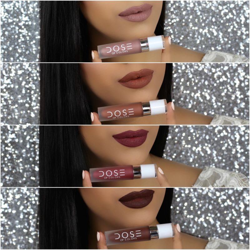 Dose of Colors New Matte Liquid Lipstick Swatches